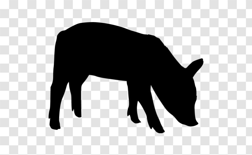 Sticker Cattle Domestic Pig Silhouette - Wildlife Transparent PNG