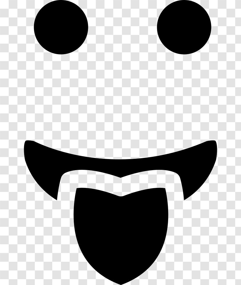 Tongue Smiley Emoticon - Black - Emoticons Square Transparent PNG