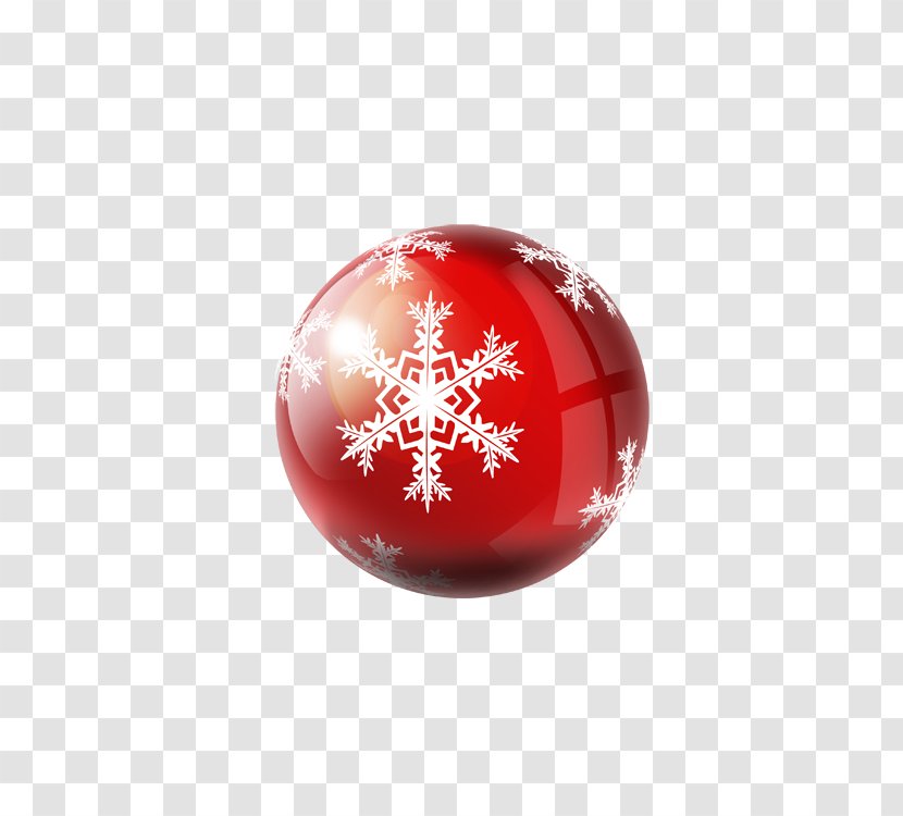 Santa Claus Christmas Ornament Ball - Red Snowflake Decoration Round Transparent PNG
