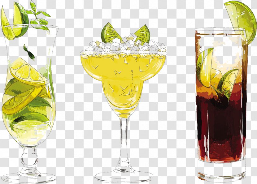 Wine Cocktail Bacardi Mint Julep Garnish Spritzer - Lime - Lemon Transparent PNG