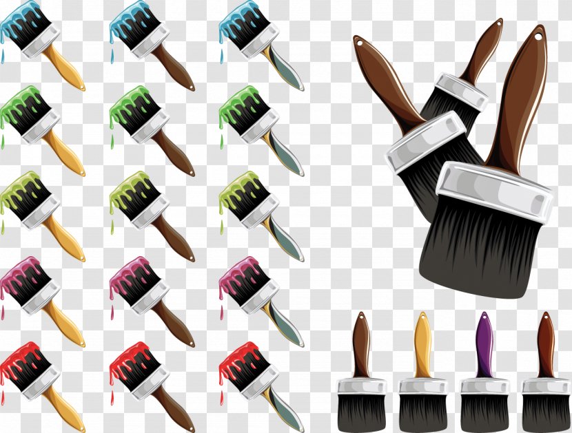Paintbrush Drip Painting - Tool - Lacquered Paint Brush Pen Transparent PNG