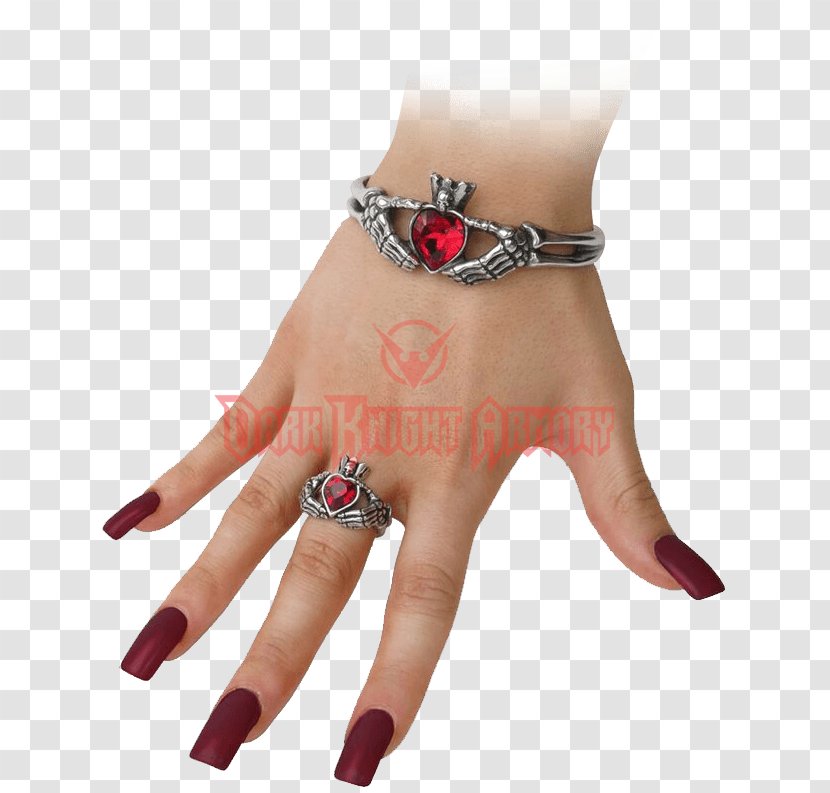 Claddagh Ring Bracelet English Pewter Alchemy Gothic Transparent PNG