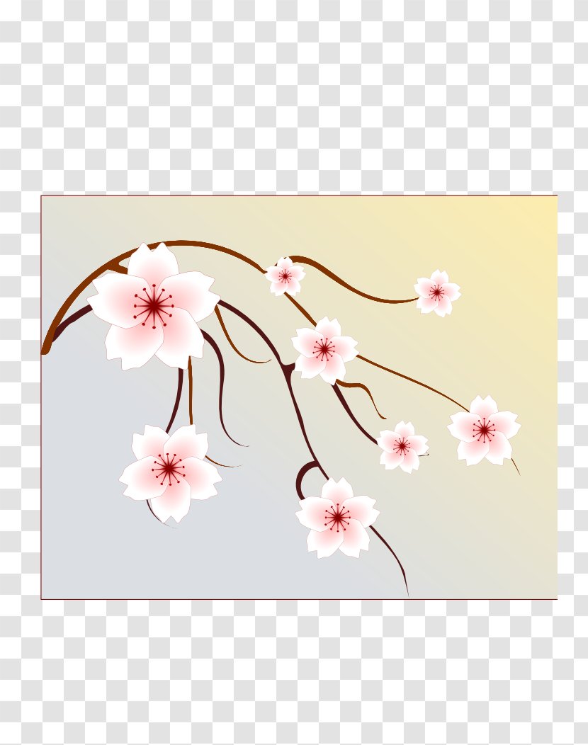 Flower Floral Design Cherry Blossom Petal - Vector Branches Transparent PNG
