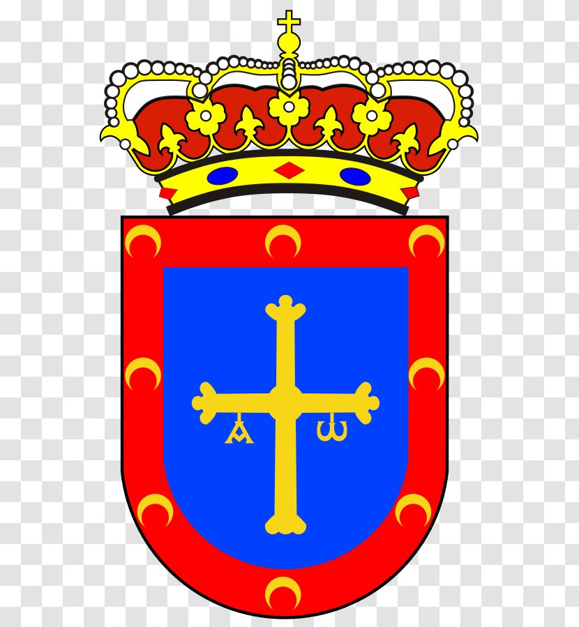Allande Victory Cross Flag Of Asturias Oviedo Sama, - Escudo De Langreo - Concejo Transparent PNG