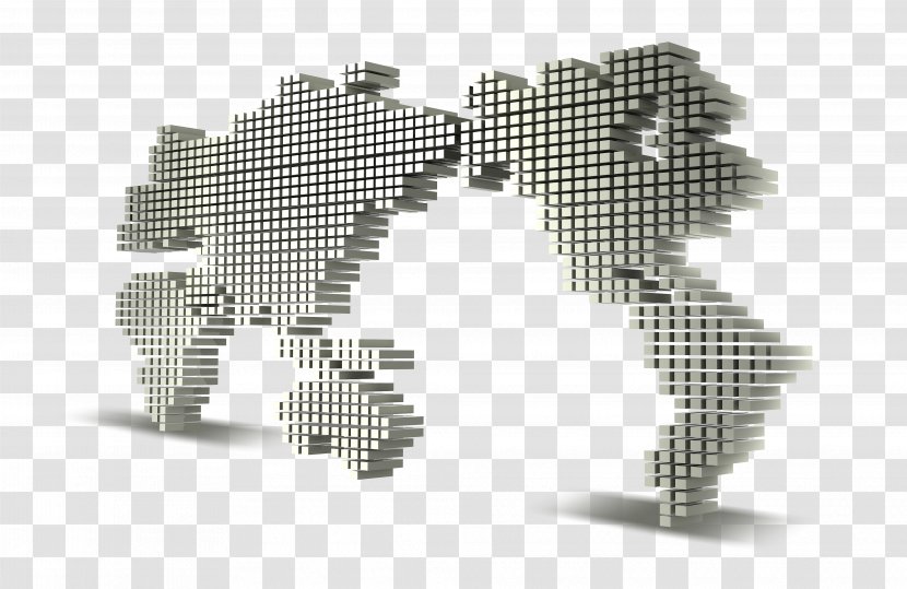 World Map - 3D Transparent PNG