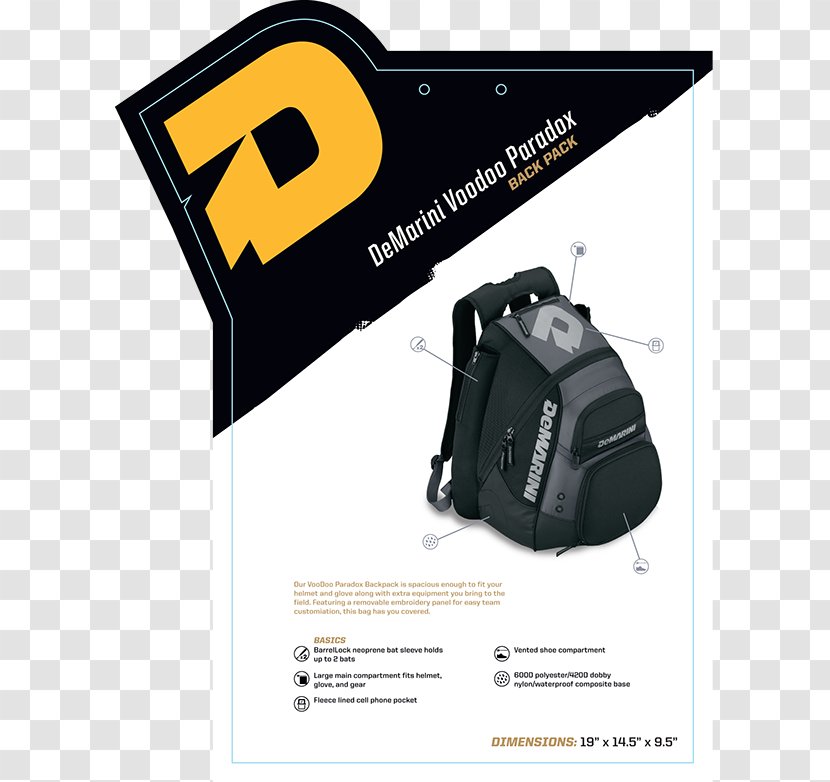Demarini Voodoo Paradox Backpack Baseball Bats DeMarini 2014 Adult - Wilson Sporting Goods Transparent PNG