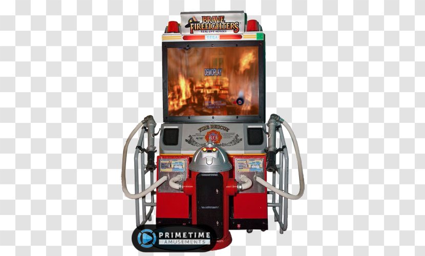 Brave Firefighters Arcade Game Video Amusement - Sega - Firefighter Transparent PNG