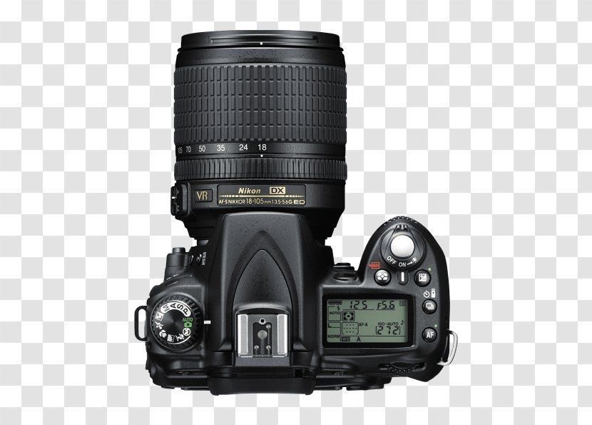 Nikon D90 AF-S DX Nikkor 18-105mm F/3.5-5.6G ED VR D80 Digital SLR Format - Image Sensor - Rechargeable Battery Transparent PNG