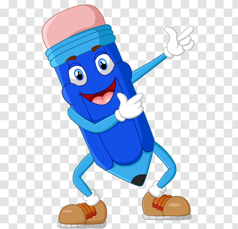 Pencil Cartoon Drawing - Blue Transparent PNG