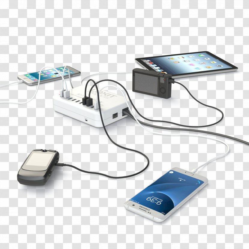 Mobile Phones Battery Charger USB Charging Station Computer Port Transparent PNG