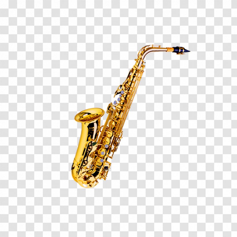 Tenor Saxophone Musical Instrument - Tree - Golden Transparent PNG
