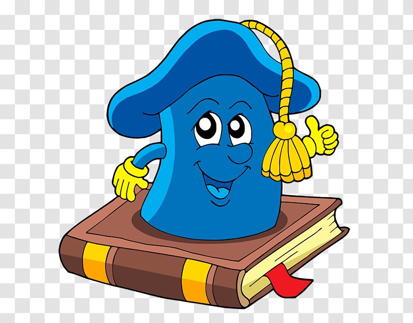 Cartoon Knowledge - Yellow - Knowledgeable Characters With Blue Hats Transparent PNG