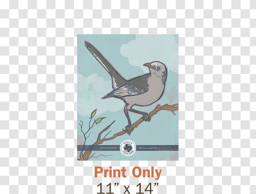 Texas Tennessee Northern Mockingbird Florida - Bird Of Prey - Juice Posters Transparent PNG