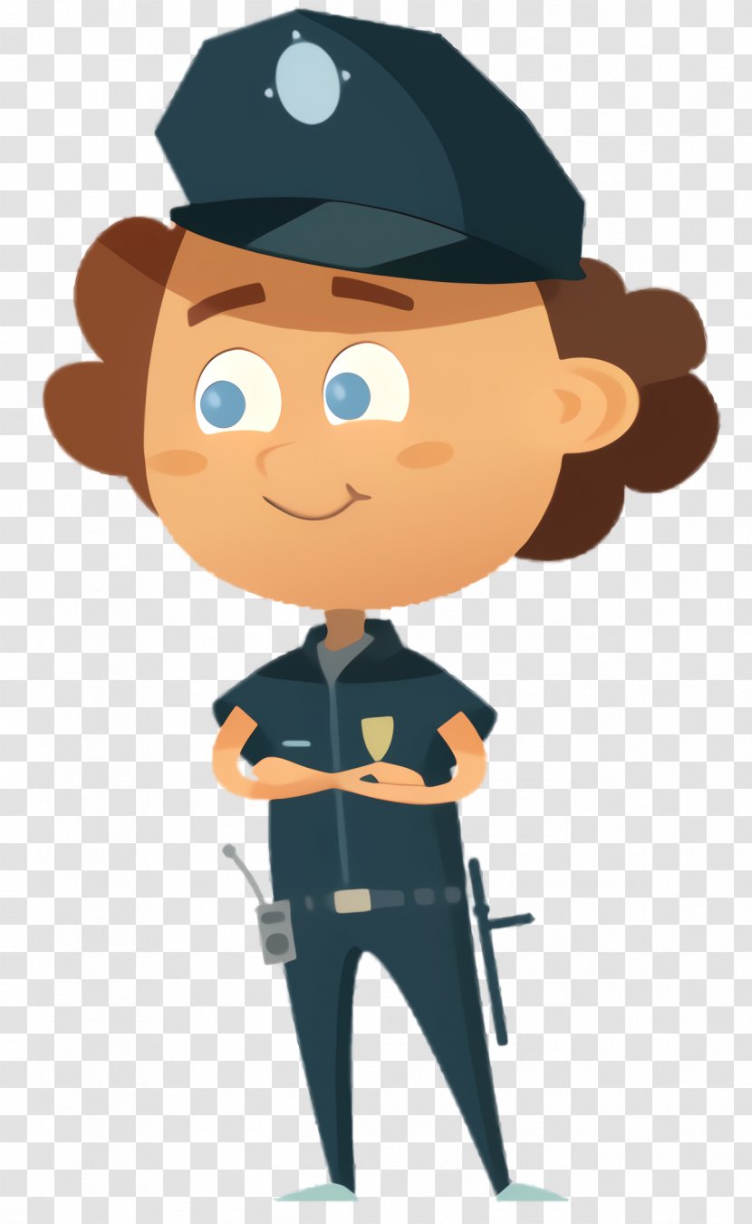 Police Cartoon - Big Ear Tutu Character Transparent PNG
