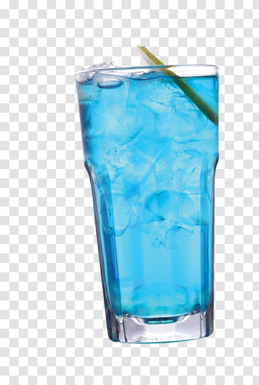 Blue Hawaii Sea Breeze Lagoon Highball Non-alcoholic Drink - Liquid Transparent PNG