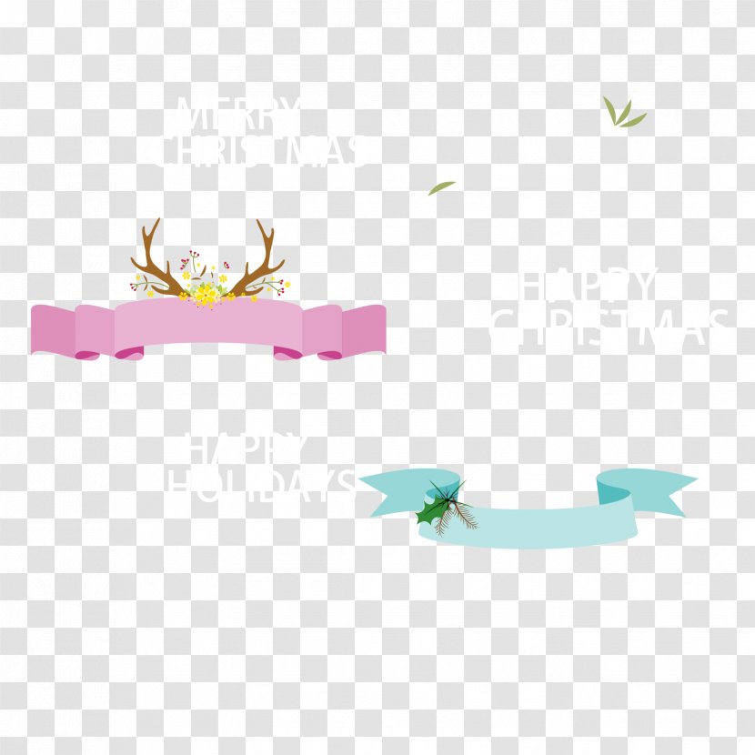 With Ribbon Christmas Clip Art - Artwork - Vector Transparent PNG