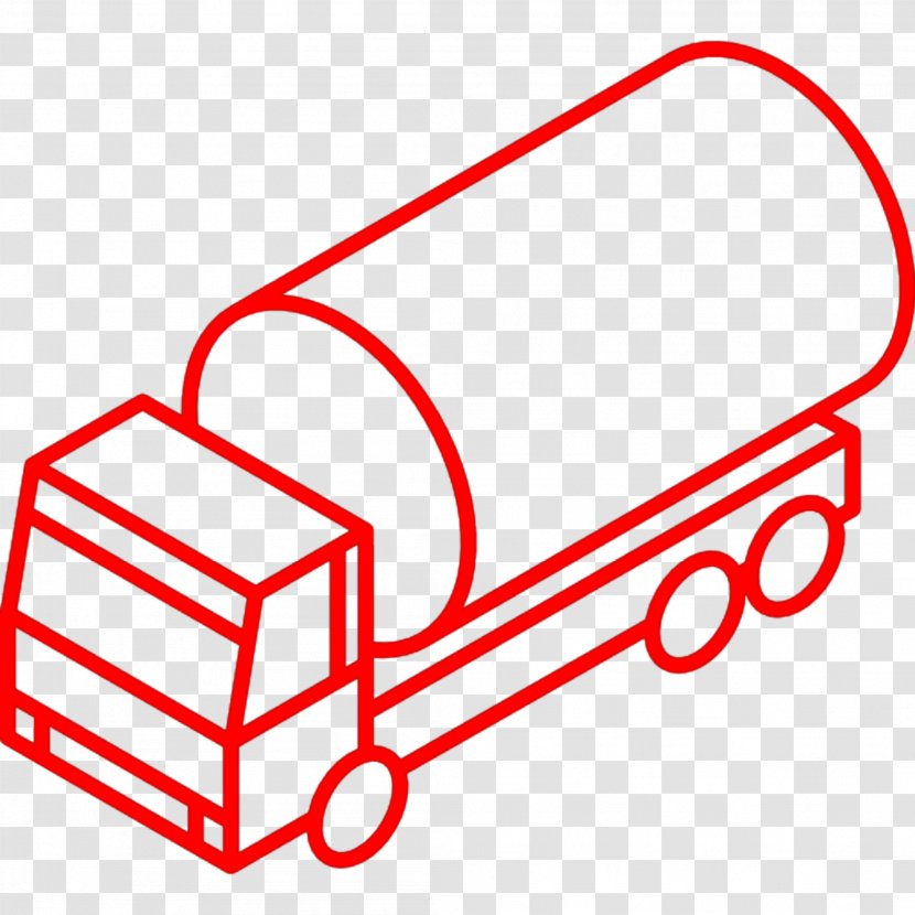 Cargo Tank Truck Freight Transport - Red - Couriers And Delivery Vehicles Transparent PNG