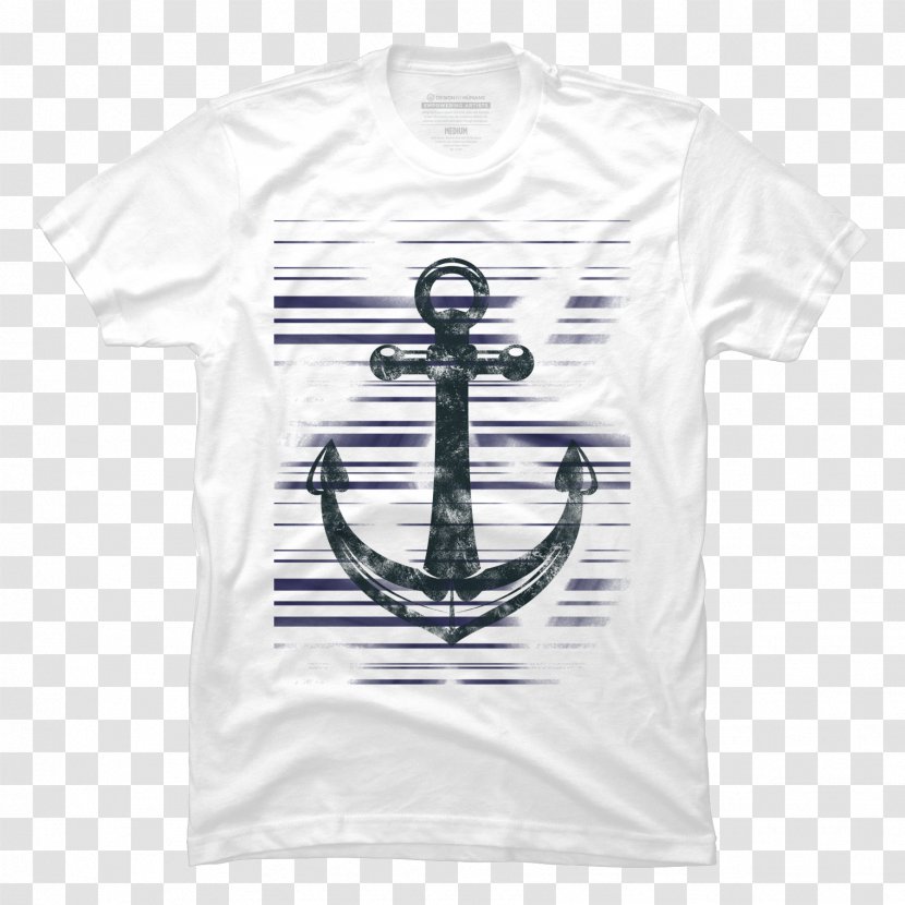 T-shirt Sleeve Neck Outerwear - Blue Anchor Transparent PNG