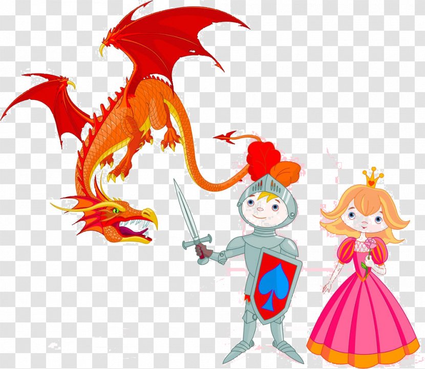 Knight Royalty-free Clip Art - Stock Footage - Cartoon Prince Dragon Material Transparent PNG