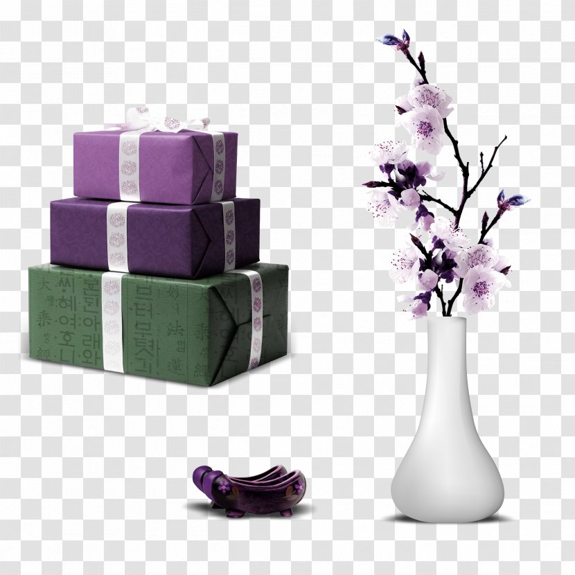 Vase - Lilac - Purple Simple Gift Decoration Pattern Transparent PNG