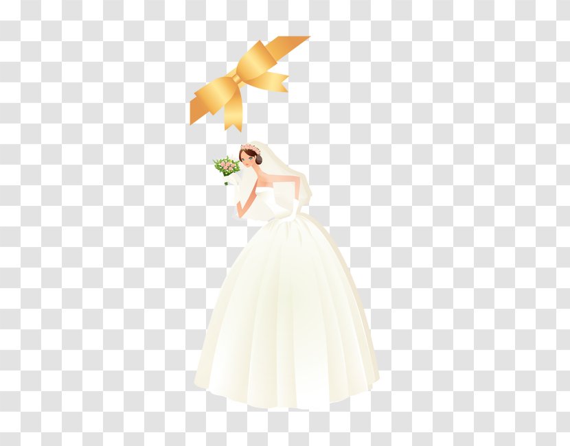 Wedding Dress Yellow Petal Gown Transparent PNG