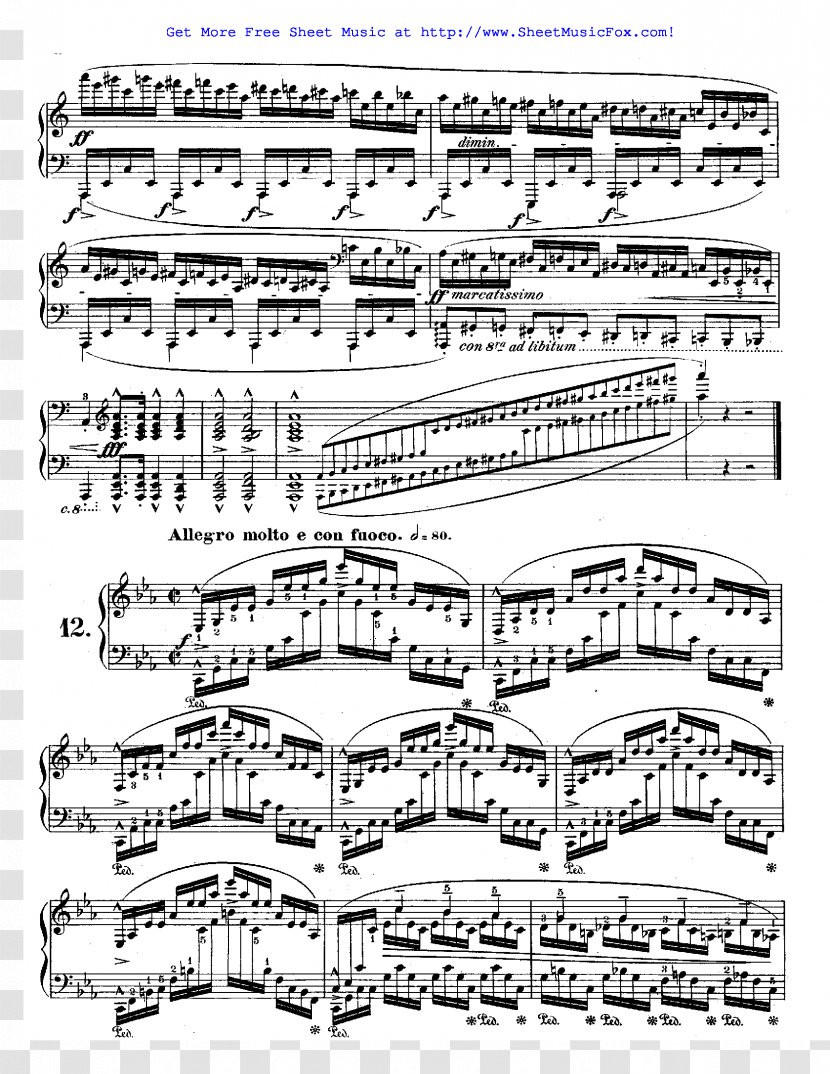 Étude Op. 25, No. 12 Études Piano 10, 3 - Silhouette Transparent PNG