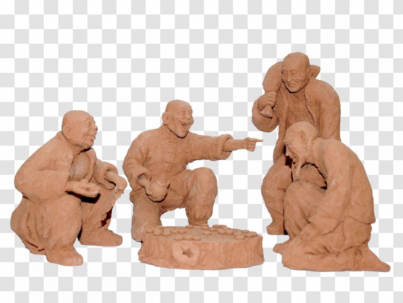 Chess Xiangqi Sculpture - Clay Old Man Who Transparent PNG