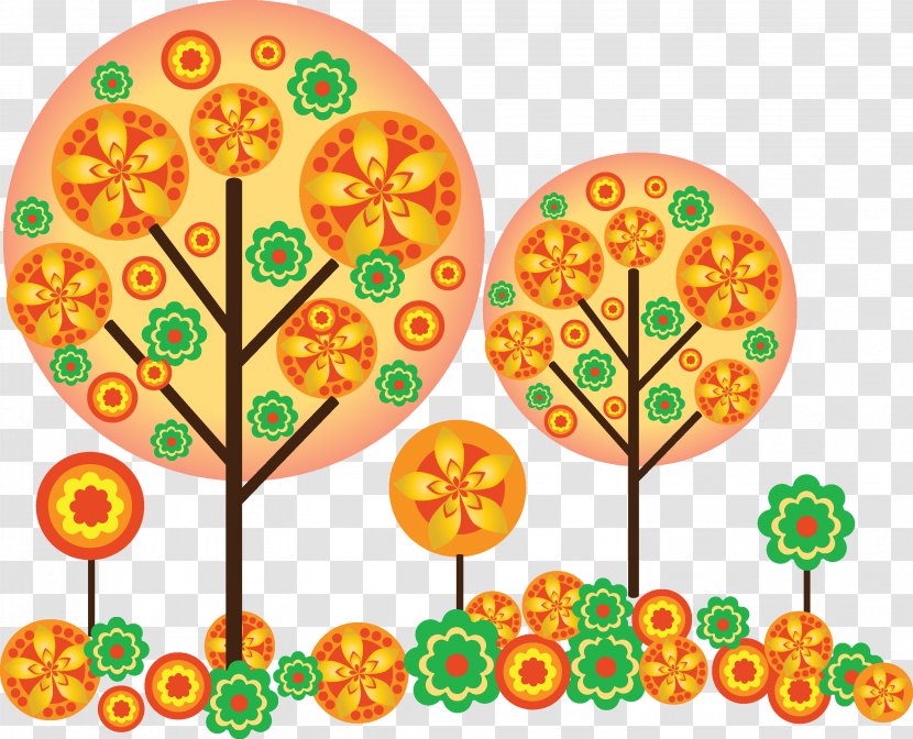 Drawing Tree Painting - Orange Transparent PNG