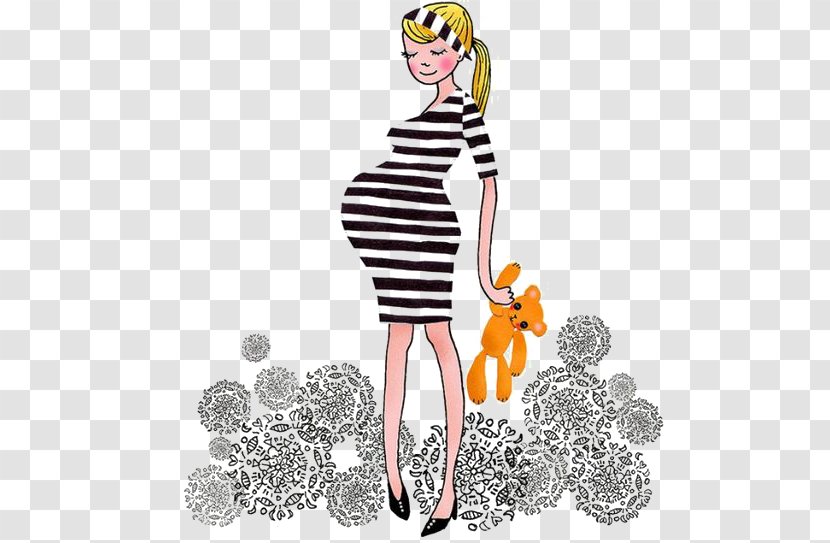 Pregnancy Drawing Infant Illustration - Watercolor - Pregnant Woman Transparent PNG