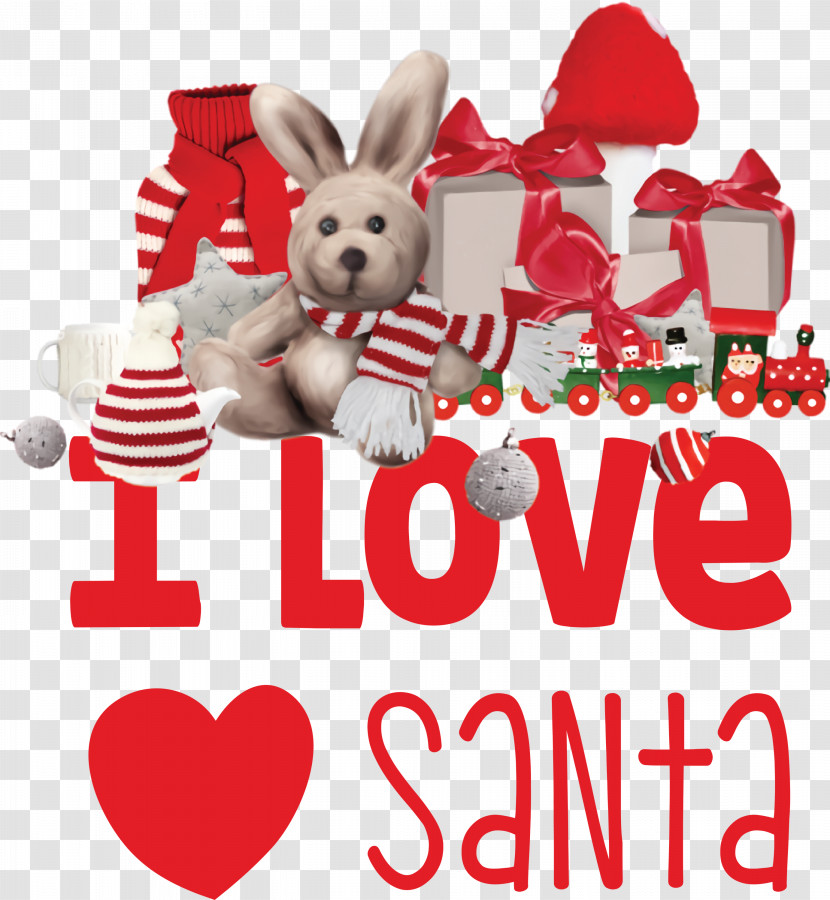 I Love Santa Santa Christmas Transparent PNG