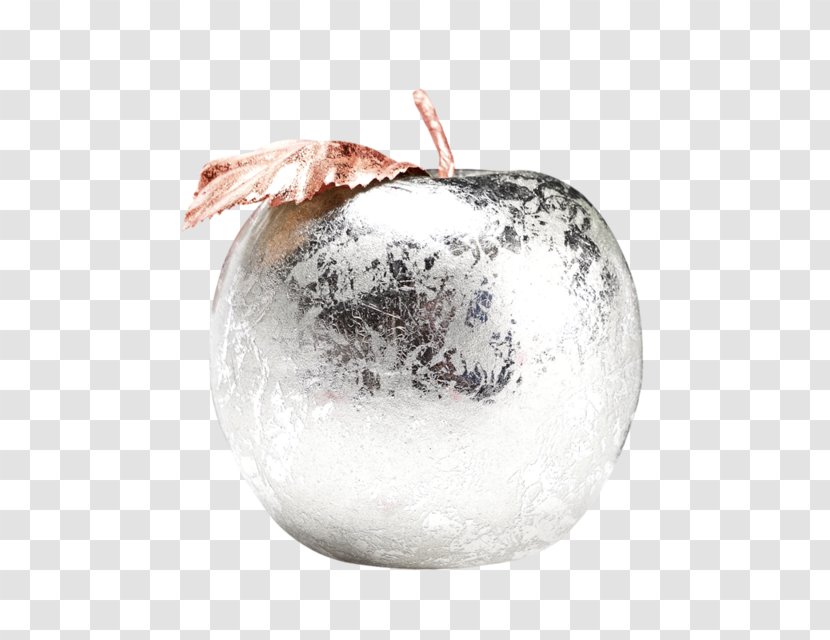 Apple Christmas Auglis - Fruit - Silver Transparent PNG