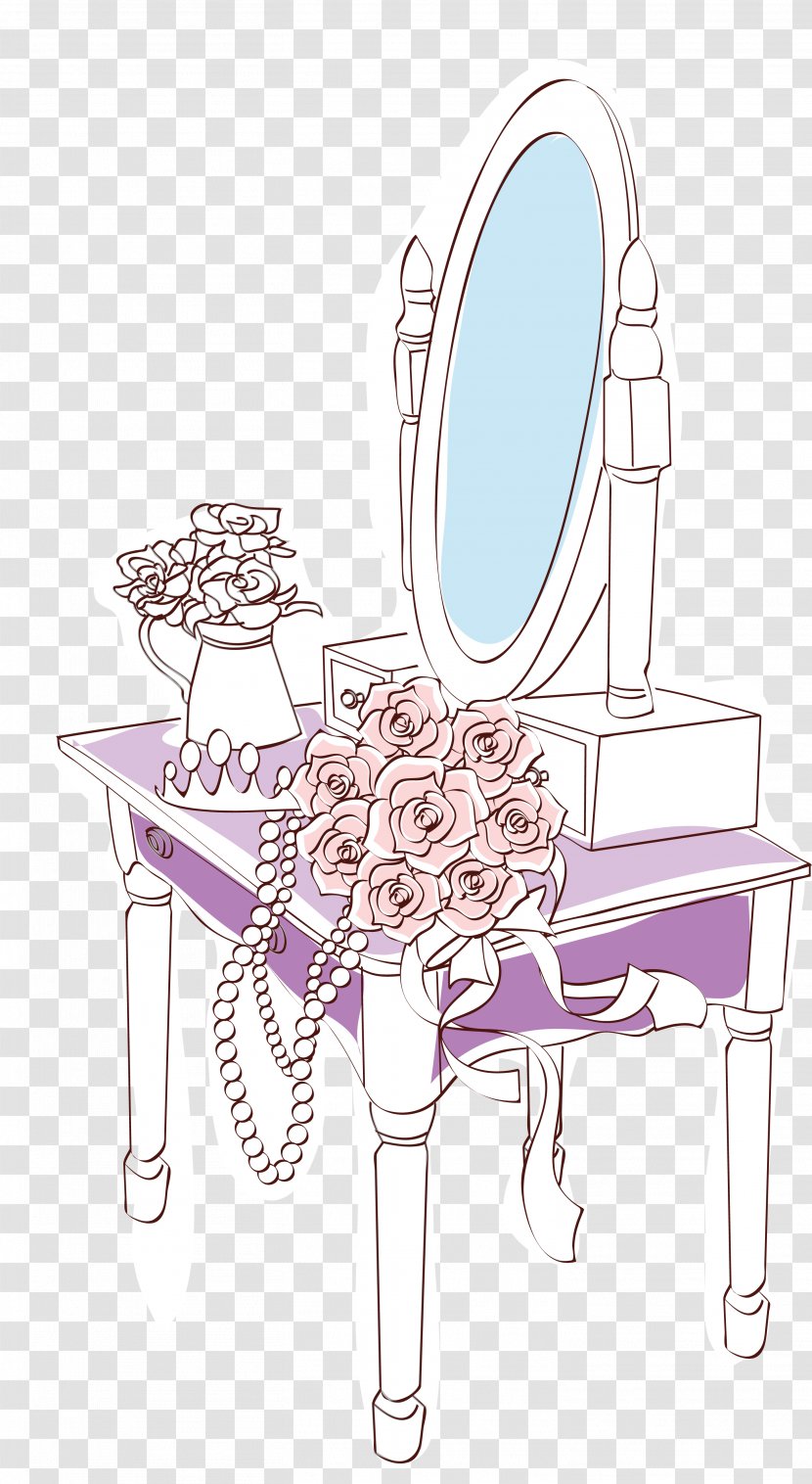 Mirror - Table - Pink Transparent PNG
