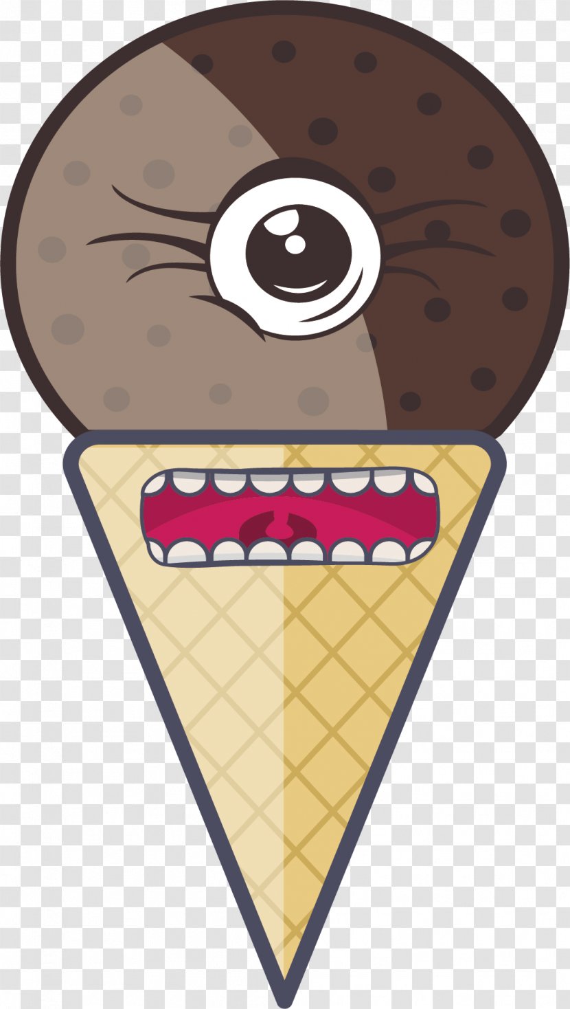 Ice Cream Cones Drawing Cartoon - Cone - Vector Transparent PNG