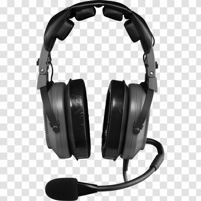 Headphones Microphone Aircraft Airplane Headset Transparent PNG