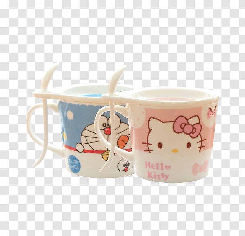Coffee Cup Mug Ceramic - Creative Cute Transparent PNG