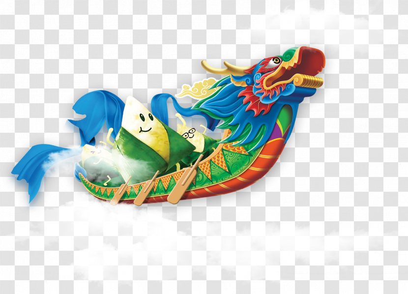 Zongzi Dragon Boat Festival Bateau-dragon Traditional Chinese Holidays - Tango No Sekku - Cartoon Dumplings Designated Clouds In The Illustration Transparent PNG