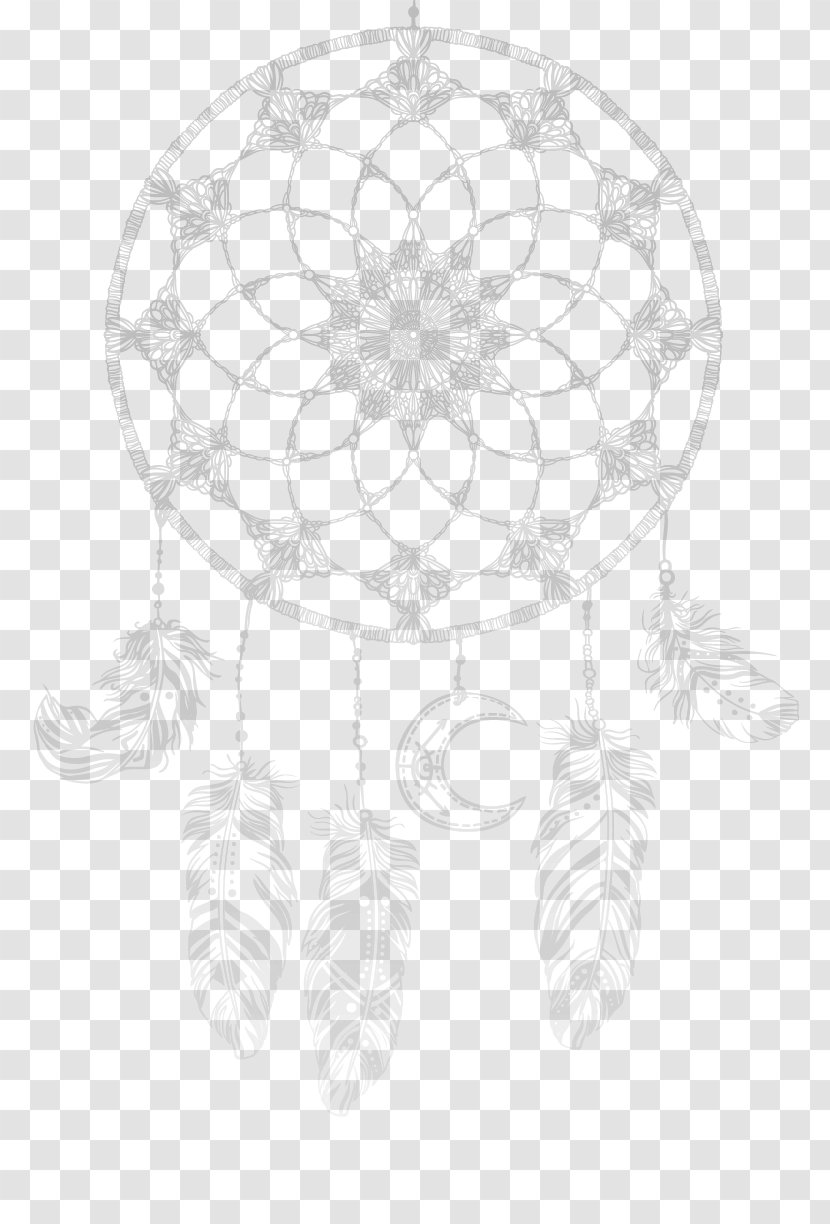 Drawing Visual Arts Black And White Sketch - Monochrome Photography - Dreamcatcher Transparent PNG