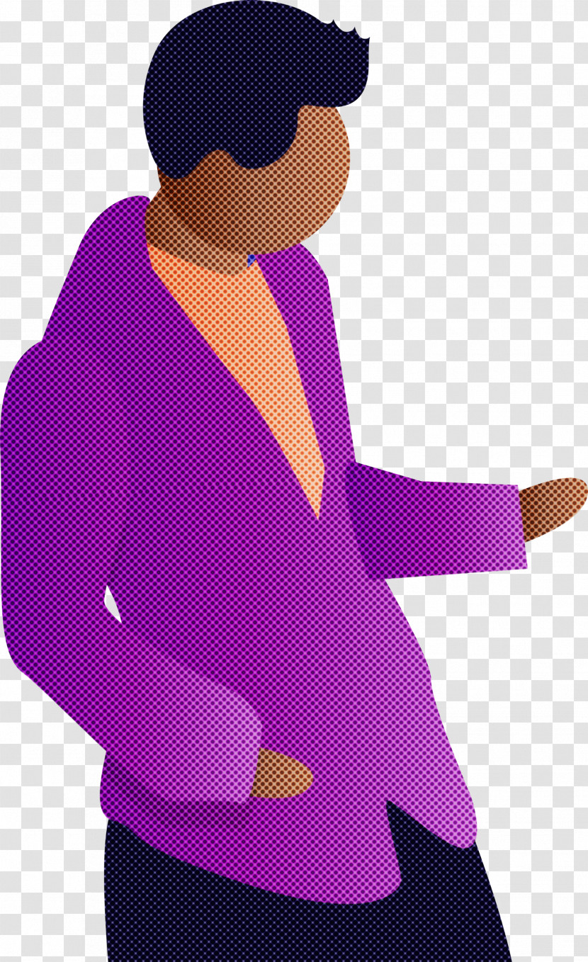 Purple Violet Standing Outerwear Sleeve Transparent PNG