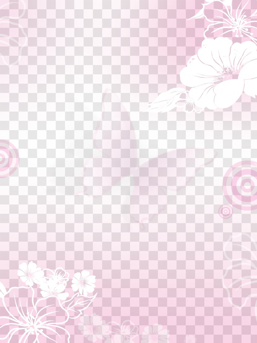 Textile Petal Heart Pattern - Magenta - Pink Butterfly Transparent PNG