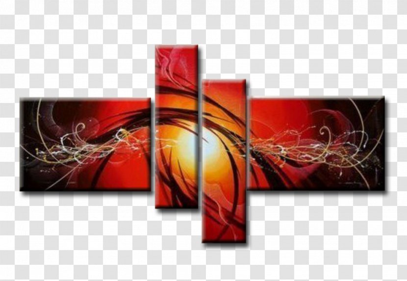 Oil Painting Abstract Art Canvas - Room Transparent PNG