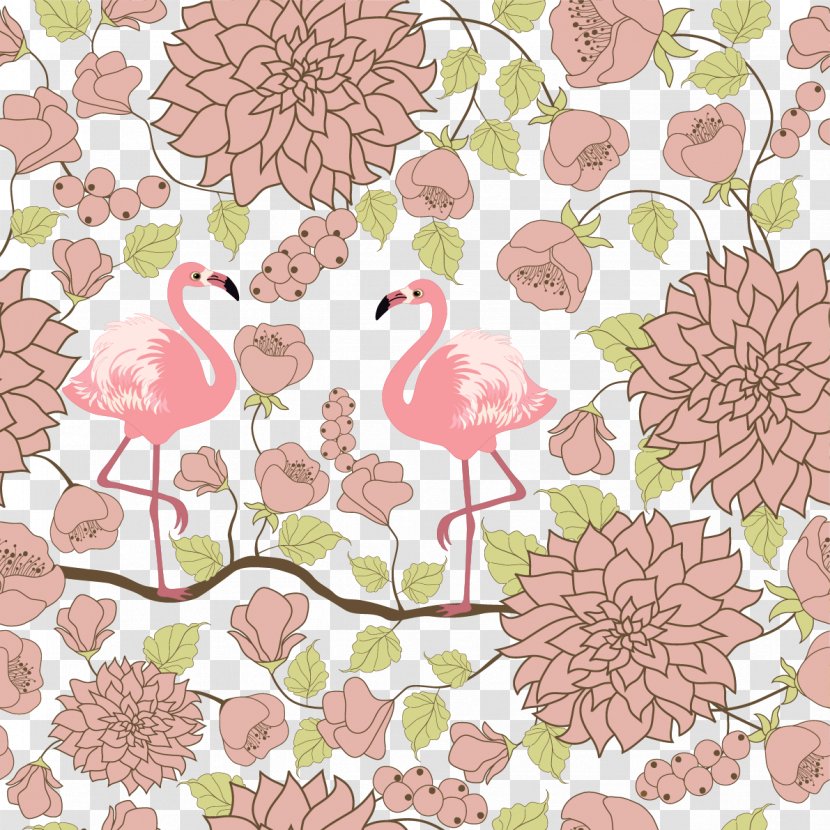 Pink Birds - Art - Flower Arranging Transparent PNG