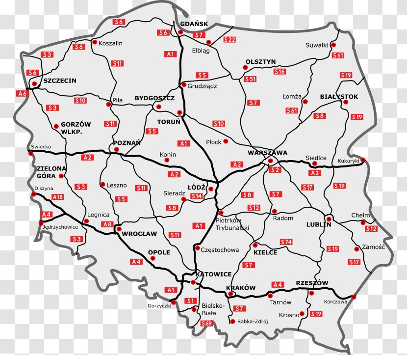 Democratic Audit Of Poland 2014 Highways In Controlled-access Highway - Rail Transport - Road Transparent PNG