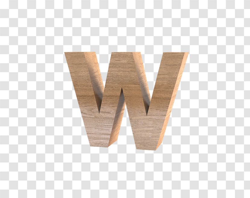 All Caps Letter Icon - 3d Computer Graphics - Wood W Transparent PNG
