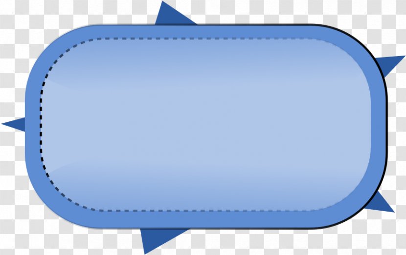 Cartoon Computer - Button - Rectangle Azure Transparent PNG