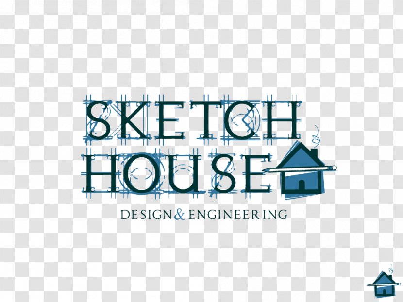 Logo Design Architecture Brand Sketch - Text - Blue Transparent PNG