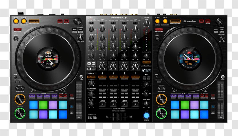 DJ Controller Pioneer Disc Jockey Nightclub Audio Mixers - Watercolor - Dj Transparent PNG