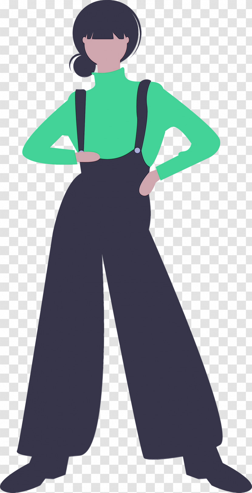 Clothing Standing Green Trousers Headgear Transparent PNG