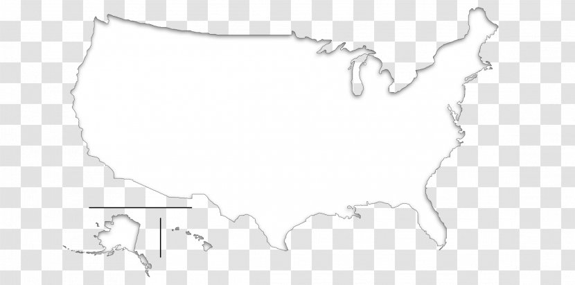 Drawing Line Art Monochrome White - Black And - Map Transparent PNG