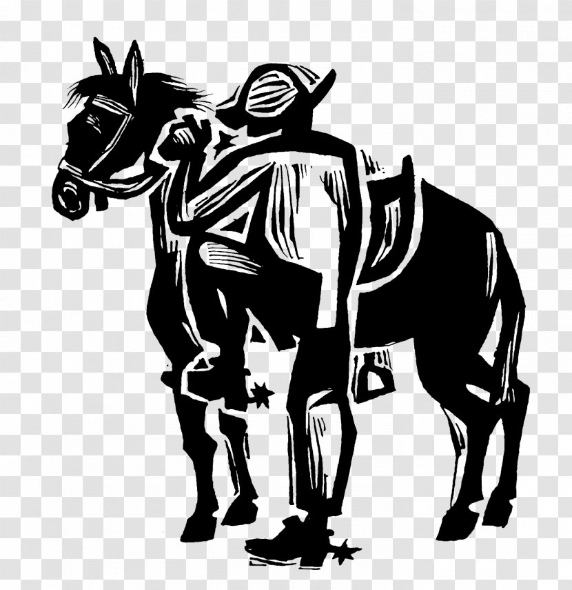 Mule Stallion Mustang Pony Donkey - Monochrome Transparent PNG