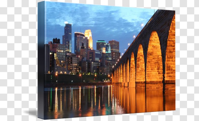 Stone Arch Bridge DoubleTree Suites By Hilton Hotel Minneapolis Canvas Print - Printing Transparent PNG